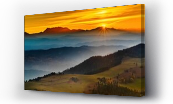 góry, jesień, Tatry, zachód słońca