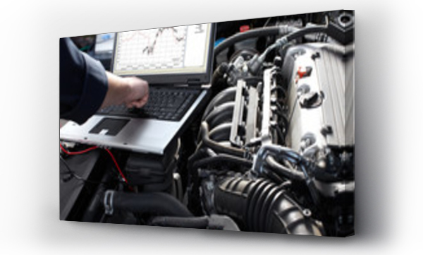 Wizualizacja Obrazu : #46733740 Car mechanic working in auto repair service.