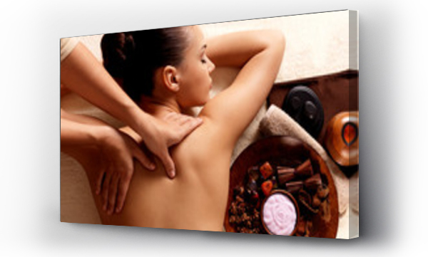 Wizualizacja Obrazu : #46871473 Woman having massage in the spa salon