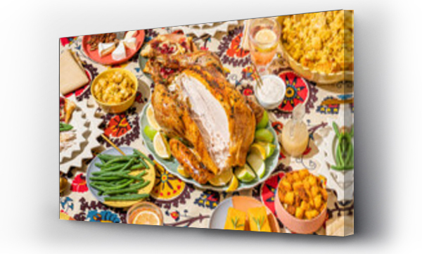 Wizualizacja Obrazu : #473726789 Colorful Retro Thanksgiving Dinner 