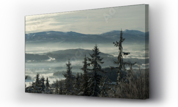 Wizualizacja Obrazu : #47759617 Panorama karkonoska zim?