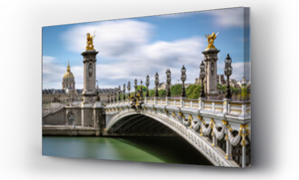 Wizualizacja Obrazu : #478347396 Pont Alexandre III Bridge over the Seine River with view of the Invalides (UNESCO World Heritage Site). 7th Arrondissement, Paris, France