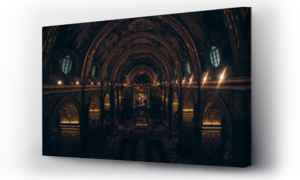 Wizualizacja Obrazu : #482078392 The beautiful inside of the St. Johns Co-Cathedral in Valleta in Malta.