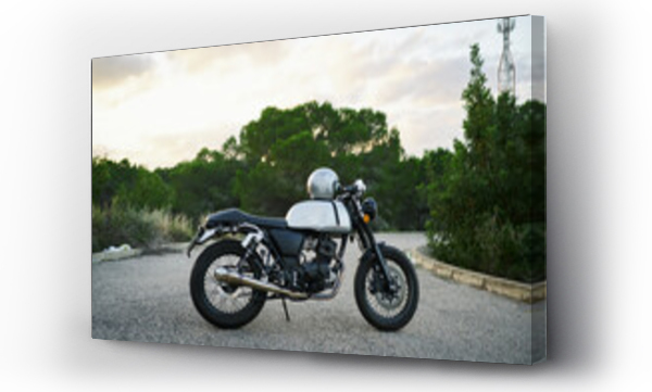 Wizualizacja Obrazu : #486605763 Modern motorcycle on road