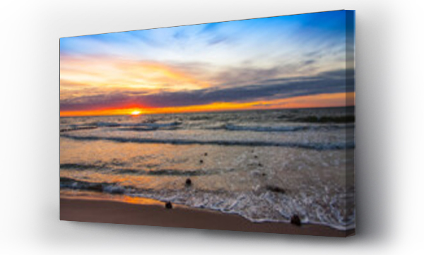 morze, morze bałtyckie, zachód, zachód słońca