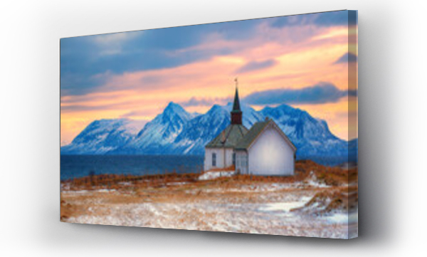 Wizualizacja Obrazu : #487721731 A church on the Lofoten Islands