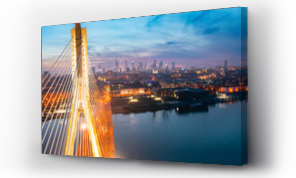 miasto, most, Panorama warszawy