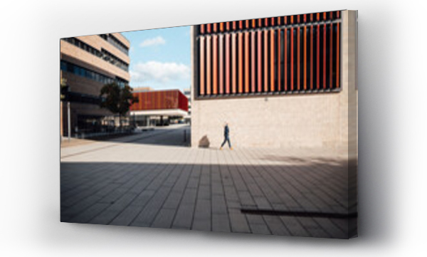 Wizualizacja Obrazu : #496765387 Businesswoman walking outside office building on sunny day