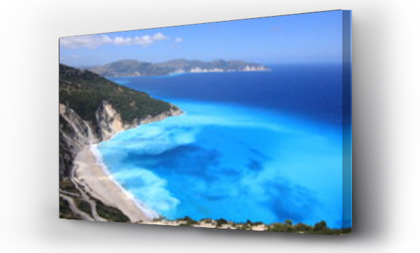 Wizualizacja Obrazu : #496872559 Pla?a Myrtos na greckiej wyspie Kefalonia