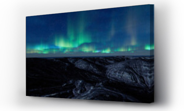 Wizualizacja Obrazu : #497636489 Aurora borealis over the mountains
