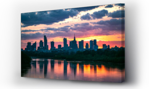 Wizualizacja Obrazu : #499598733 Panorama Warszawy. Widok  z Mostu Siekierkowskiego