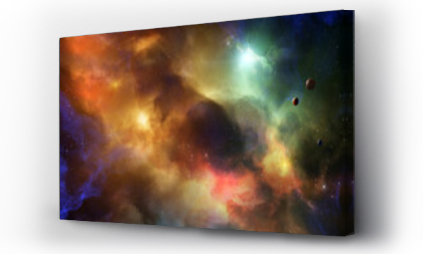Wizualizacja Obrazu : #501423671 Nebula in outer space, planets and galaxy
