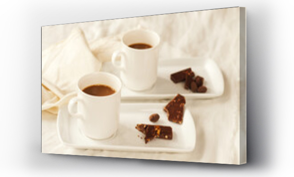 Wizualizacja Obrazu : #501736393 Cups of coffee with chocolate 