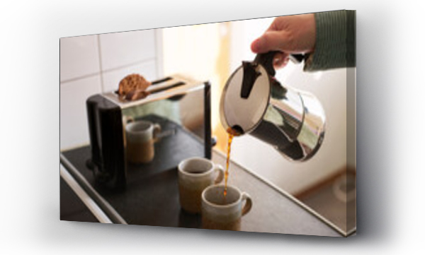 Wizualizacja Obrazu : #503429512 Woman pouring coffee into cup
