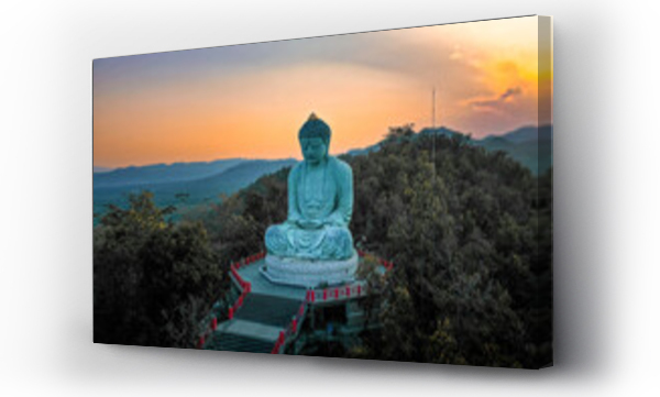 Wizualizacja Obrazu : #503620431 Aerial view of Wat Doi Prachan Mae Tha or Wat Phra That Doi Phra Chan in Lampang, Thailand