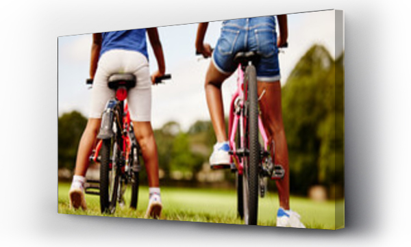 Wizualizacja Obrazu : #504518565 Kids in park riding bike