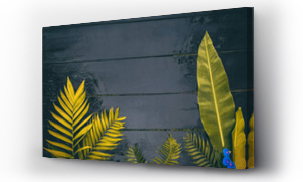 Egzotyczne, Liście, Tropikalne, złote, złote   liscie