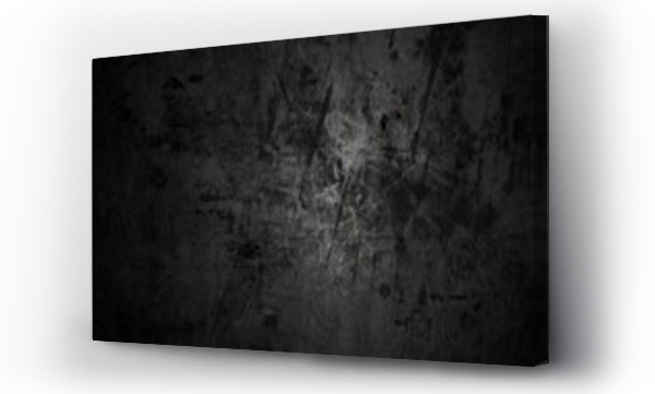 Wizualizacja Obrazu : #514673232 Dark and black wall halloween background concept. Black concrete dusty for background. Horror cement texture
