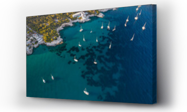 Wizualizacja Obrazu : #517405075 Wyspa Aegina w Grecji, widok z g?ry z drona. Widok na piekne morze ?r?dziemne.