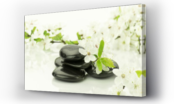 Kwiaty dzikiej ?liwy z kamieniami do spa