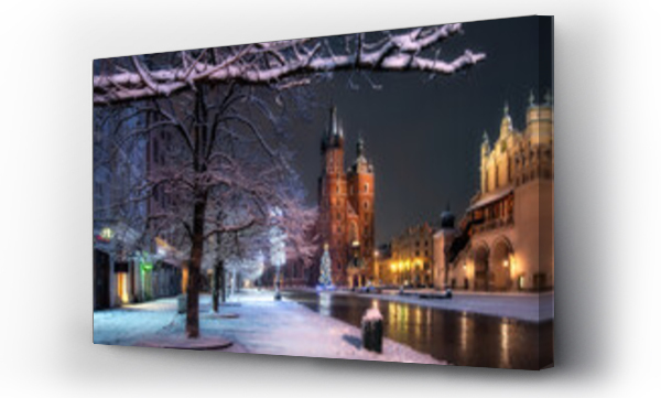 Kraków, miasto, zima