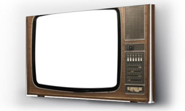 Wizualizacja Obrazu : #527183187 Vintage television with cut out screen on Isolated