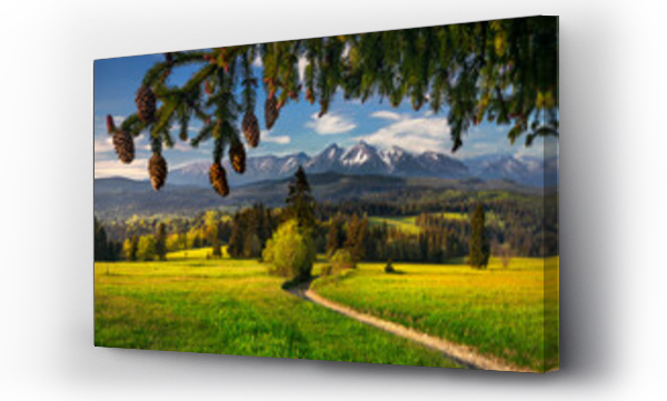 góry, Krajobraz  wiosna, Tatry, wieś