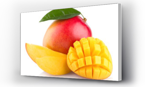 Wizualizacja Obrazu : #52874381 mango fruit isolated on white background