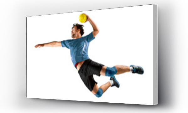 Wizualizacja Obrazu : #530870813 Handball player players in action. Isolated 