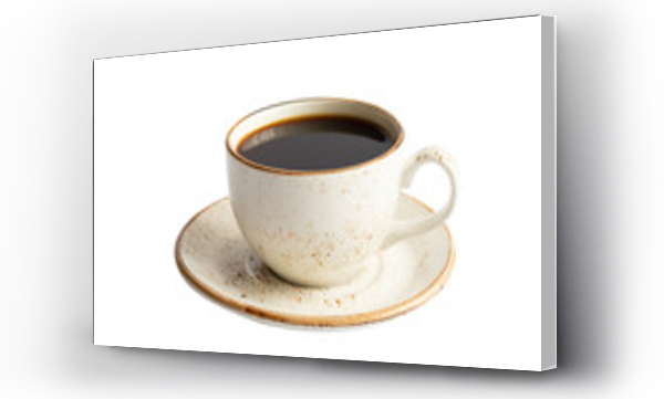 Wizualizacja Obrazu : #532037410 Cup of black coffee isolated on a transparent background. Hot coffee in a cup.