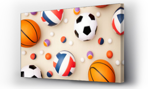 Wizualizacja Obrazu : #532573032 Composition of assorted multicolored balls