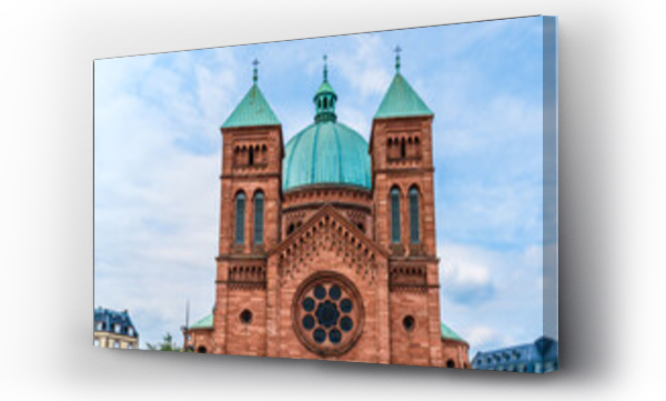Wizualizacja Obrazu : #533514178 Strasbourg, Alsace region, France: The protestant Church Saint Pierre le Jeune, St. Peter the Young; church of Saint-Pierre-le-Jeune historic monument
