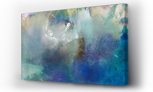 Wizualizacja Obrazu : #539138719 abstrakt malerei pastos leinwand blau banner