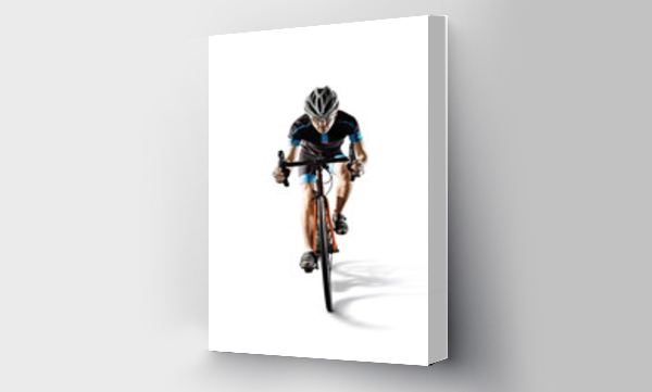 Wizualizacja Obrazu : #541084476 Athlete cyclists in silhouettes on transparent background. Road cyclist.	