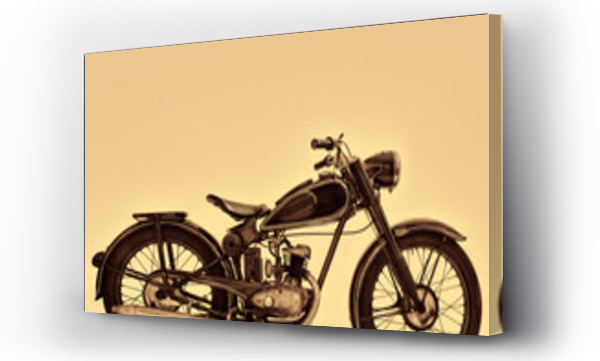 Wizualizacja Obrazu : #542453016 Sepia toned side view image of a vintage motorcycle