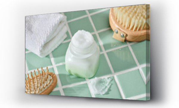 Wizualizacja Obrazu : #546780348 Beautiful spa composition on a table top view with place for text.