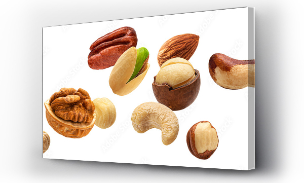 Wizualizacja Obrazu : #550351528 Set of flying nuts isolated