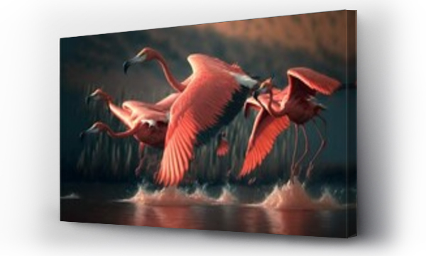 Wizualizacja Obrazu : #552593684 flamingo in the water
