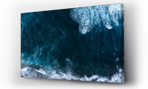 Wizualizacja Obrazu : #553178467 Drohnenaufnahme,Meeresbrandung am Strand von Praia de Santa Barbara,Ribeira Grande,Insel Sao Miguel, Azoren, Portugal,