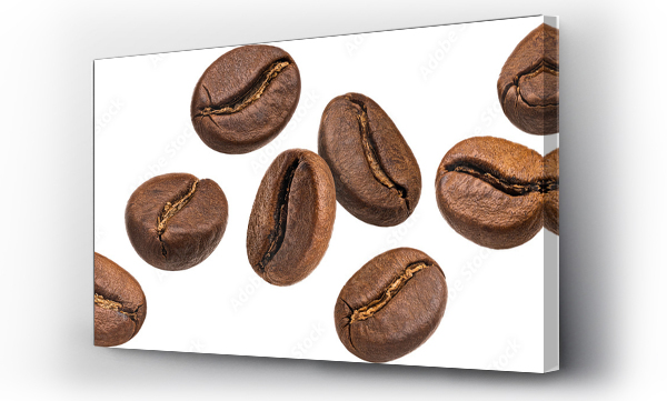 Wizualizacja Obrazu : #559244574 Falling coffee beans isolated 