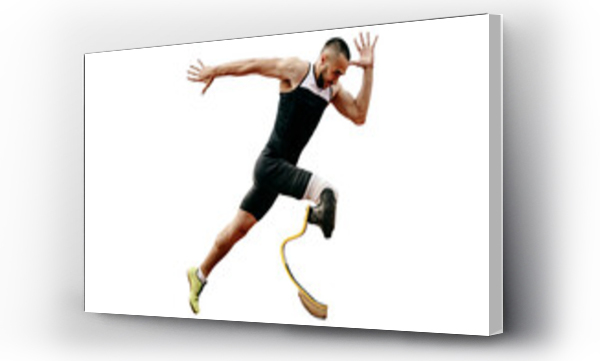 Wizualizacja Obrazu : #566649870 athlete runner with disability running track