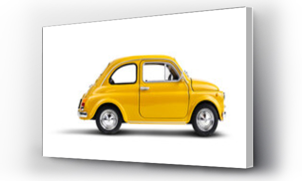 Wizualizacja Obrazu : #575353071 Yellow toy retro car on transparent background