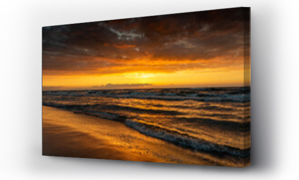 Bałtyk, morze, plaża, zachód słońca