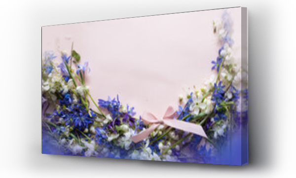 Wizualizacja Obrazu : #592255093 T?o do publikacji z wiosennymi kwiatami na dzie? kobiet, dzie? matki 