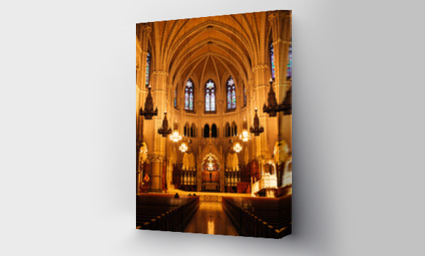 Wizualizacja Obrazu : #593736287 beautiful Gothic Cathedral, interior