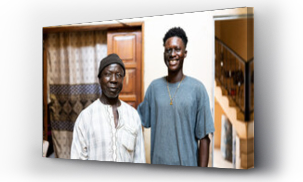 Wizualizacja Obrazu : #593760252 portrait of father and son in africa