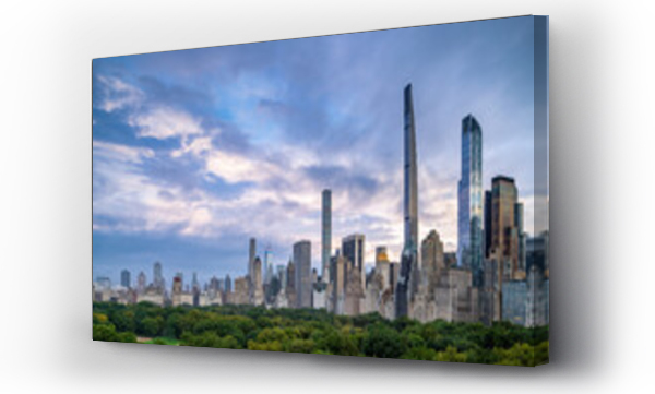 Wizualizacja Obrazu : #595136072 Modern skyscraper architecture along Central Park, New York City, USA