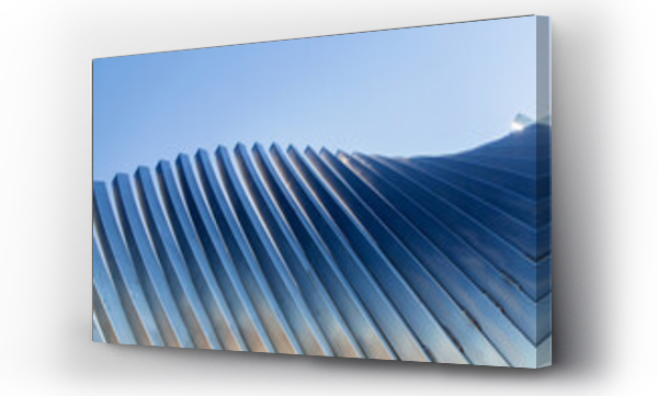 Wizualizacja Obrazu : #602405473 architecture and site concept - close up of modern building construction part over blue sky