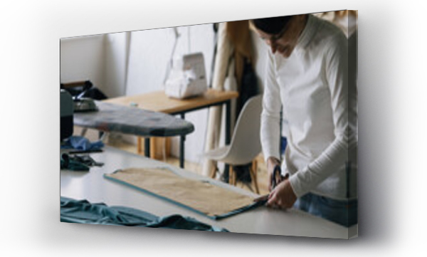 Wizualizacja Obrazu : #603066294 Small business tailoring entrepreneur handicraft textile garment 