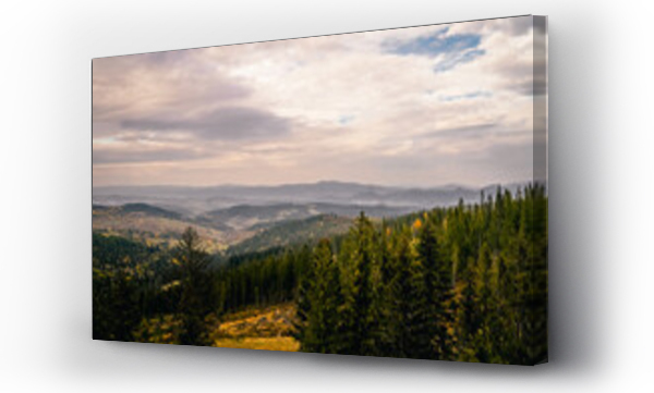 Wizualizacja Obrazu : #603421574 Fantastic Slovak Bachledova Dolina landscape with mountains,